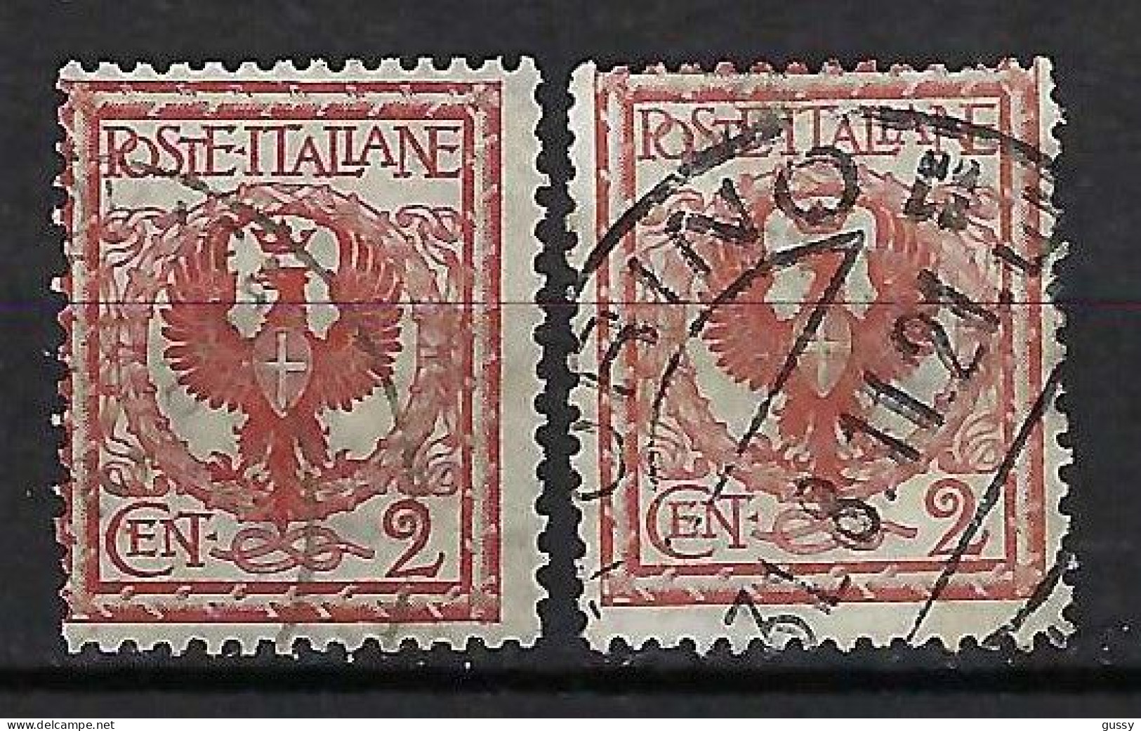 ITALIE Ca. 1901: 2x Le YT 65 Obl., 2 Nuances - Usados