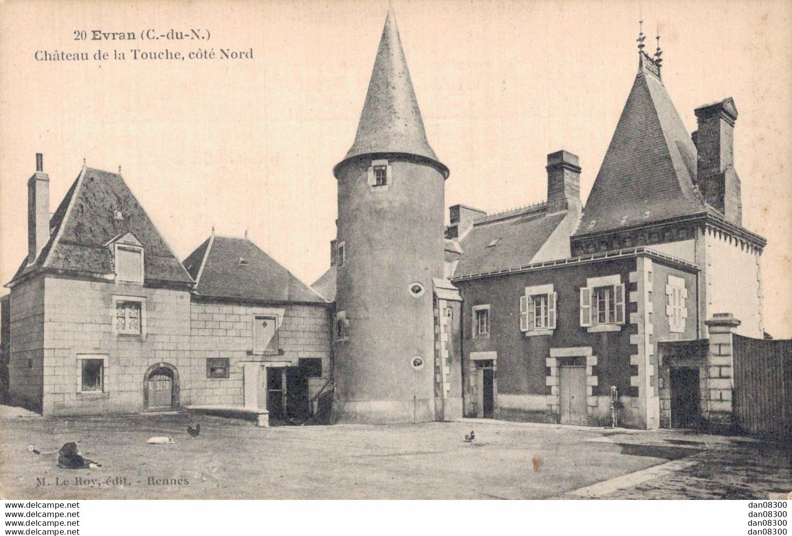 22 EVRAN CHATEAU DE LA TOUCHE COTE NORD - Evran