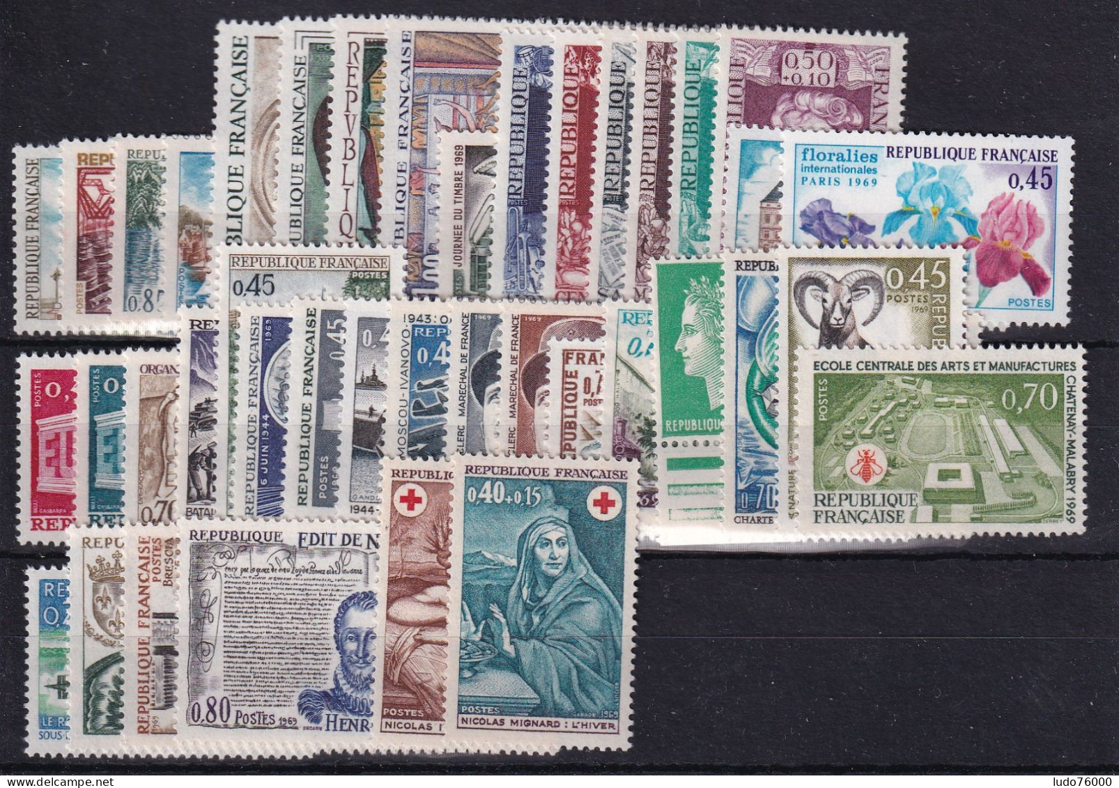 D 794 / LOT ANNEE 1969 COMPLETE NEUF** COTE 28€ - Verzamelingen