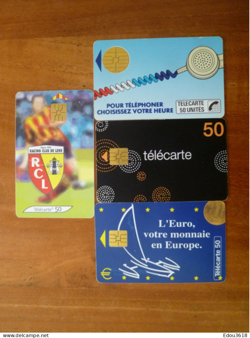 Enchère Unique - Lot Télécarte 50 Pour Téléphoner Monnaie En Europe Racing Club De Lens - Collections