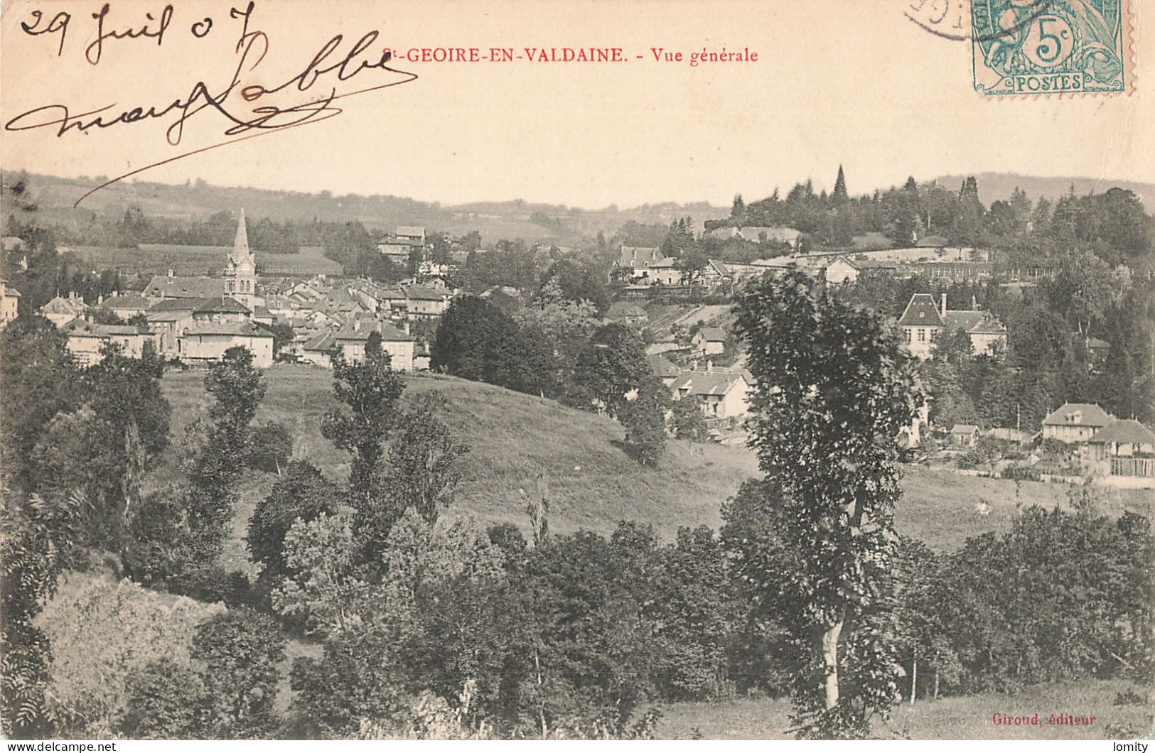38 Saint Geoire En Valdaine Vue Générale CPA - Saint-Geoire-en-Valdaine