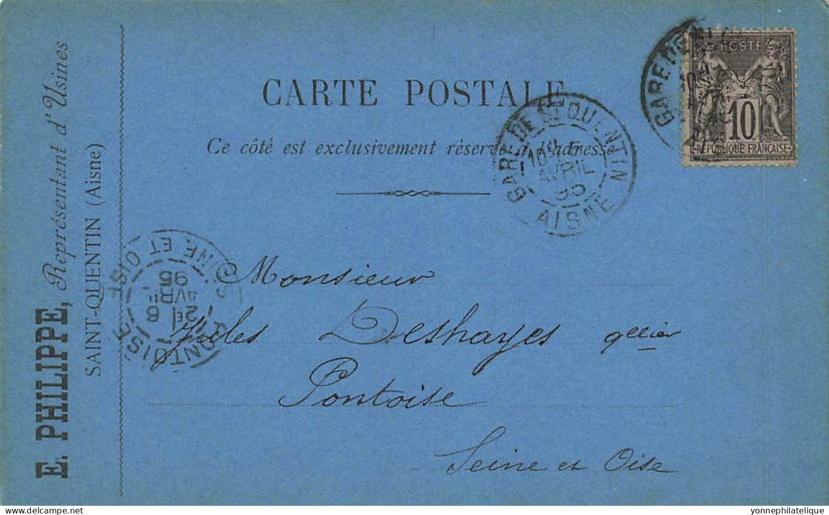 02 - AISNE - SAINT-QUENTIN - Carte Précurseur 1895 - 10391 - Saint Quentin