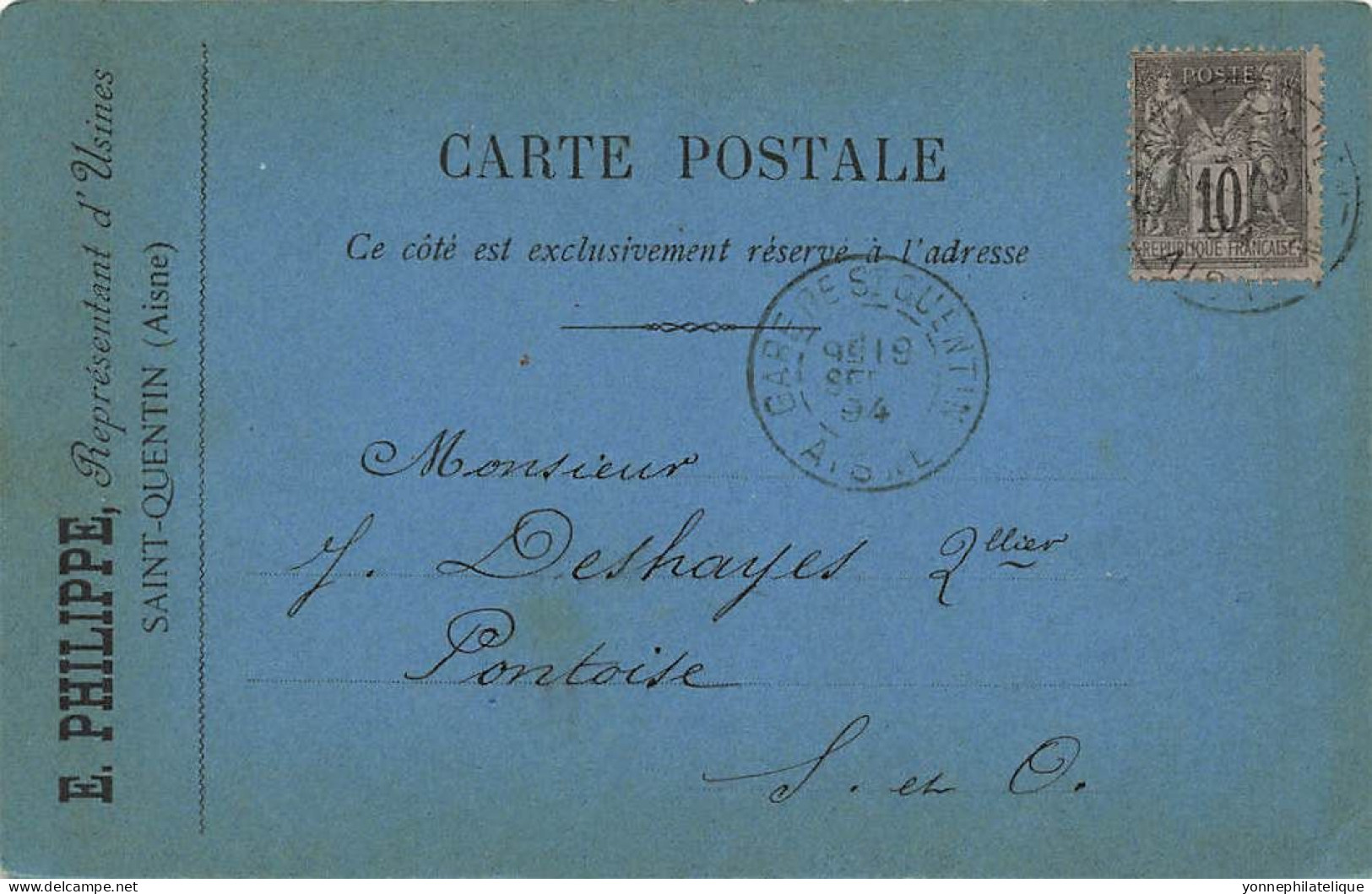 02 - AISNE - SAINT-QUENTIN - Carte Précurseur 1894 - 10393 - Saint Quentin