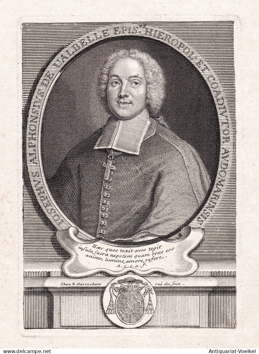 Iosephus Alphonsius De Valbelle - Joseph-Alphonse De Valbelle-Tourves (1686-1754) Eveque De Saint-Omer - Estampas & Grabados