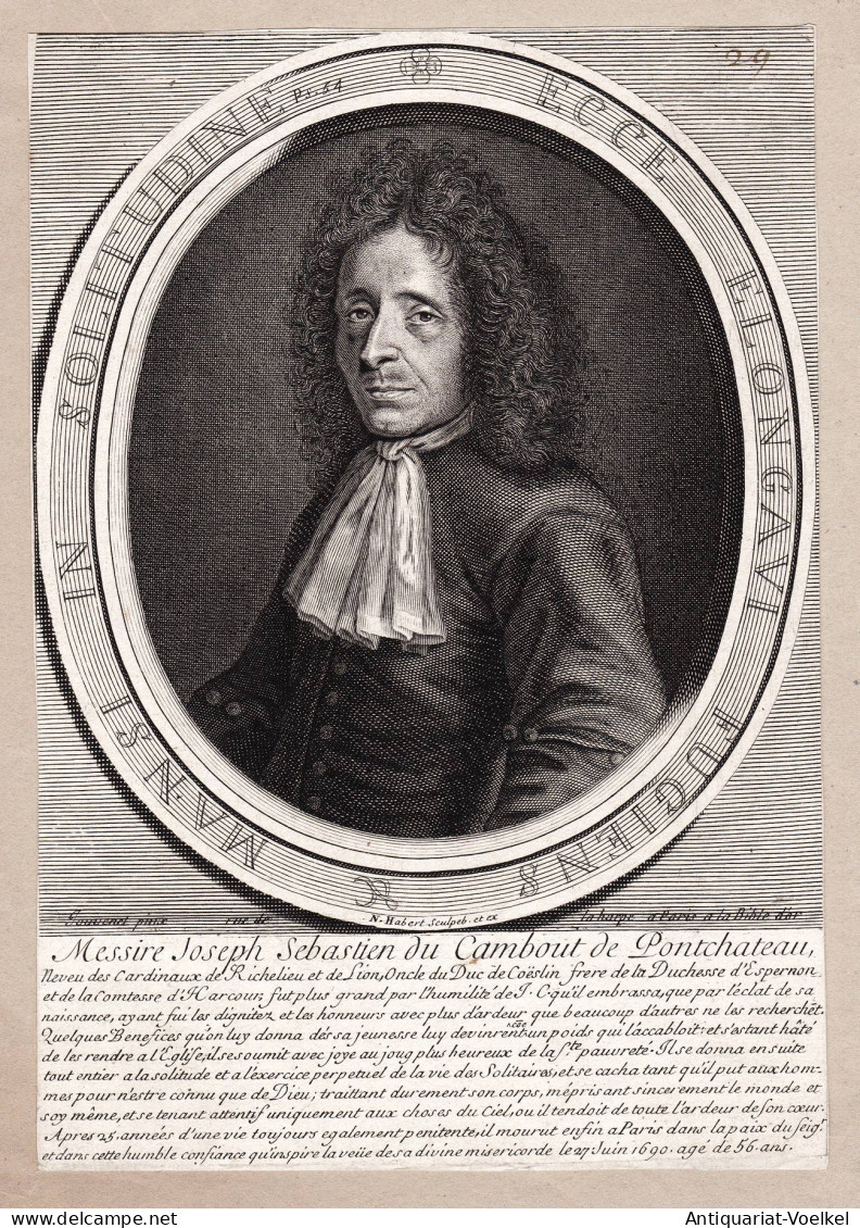 Messire Joseph Sebastien Du Cambout De Pontchateau - Sebastien-Joseph Du Cambout (1634-1690) Noble Breton Bret - Estampas & Grabados