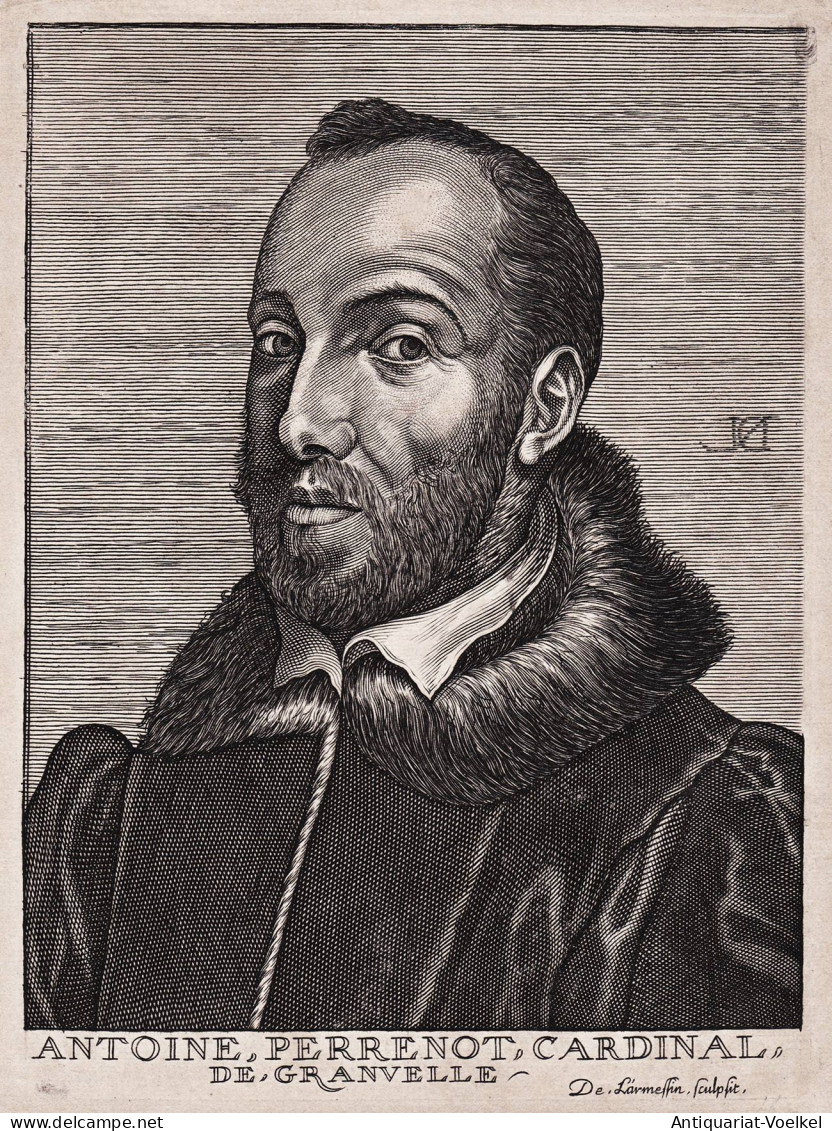 Antoine Perrenot Cardinal De Granvelle - Antoine Perrenot De Granvelle (1517-1586) Cardinal  Arras Mechelen Ar - Estampes & Gravures