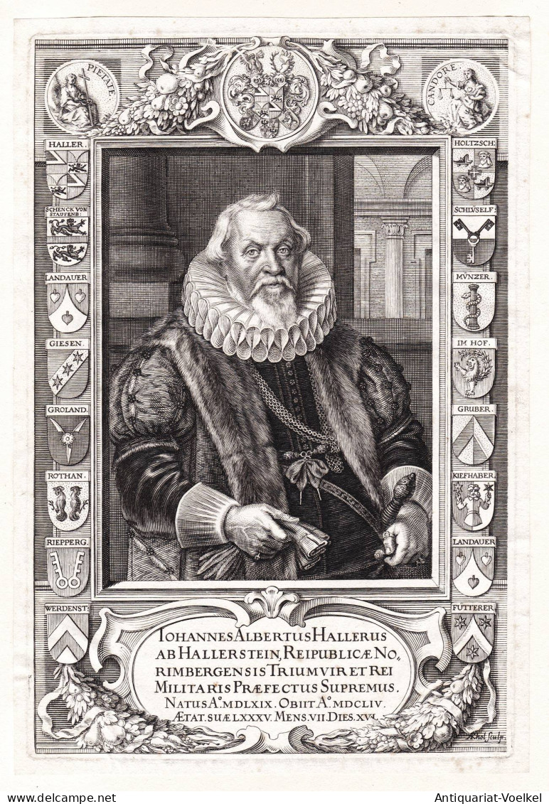 Iohannes Albertus Hallerus - Johann Albrecht Haller Von Hallerstein (1569–1654) Ratsherr Stadthauptmann Pfle - Estampas & Grabados