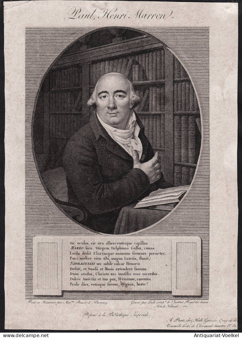 Paul Henri Marron - Paul-Henri Marron (1754-1832) First Reformed Pastor In Paris Following The French Revoluti - Prenten & Gravure