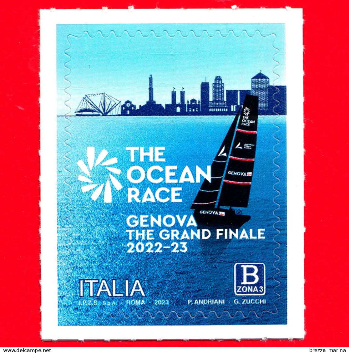 Nuovo - MNH - ITALIA - 2023 - Genova – Regata - The Ocean Race – Barca A Vela-  B Zona 3 - 2021-...:  Nuevos