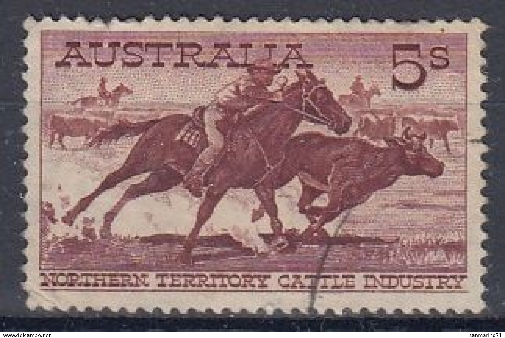 AUSTRALIA 313,used,falc Hinged - Altri & Non Classificati