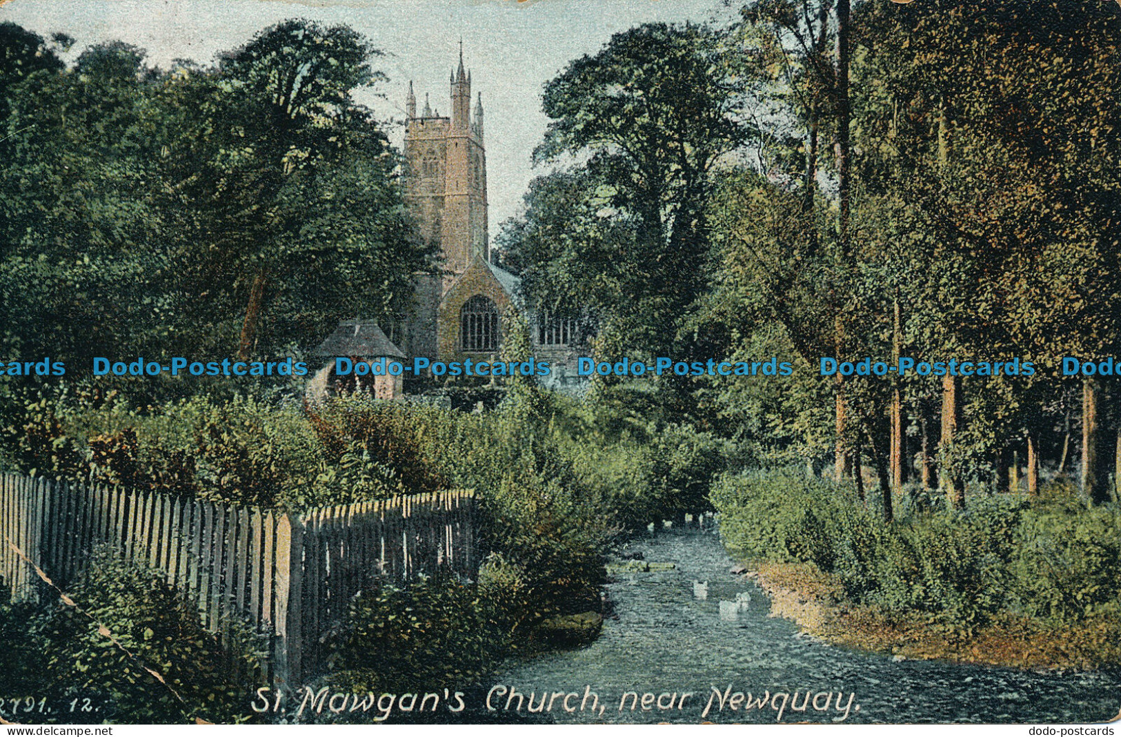 R039367 St. Mawgans Church Nr Newquay. Hartmann. 1903 - World