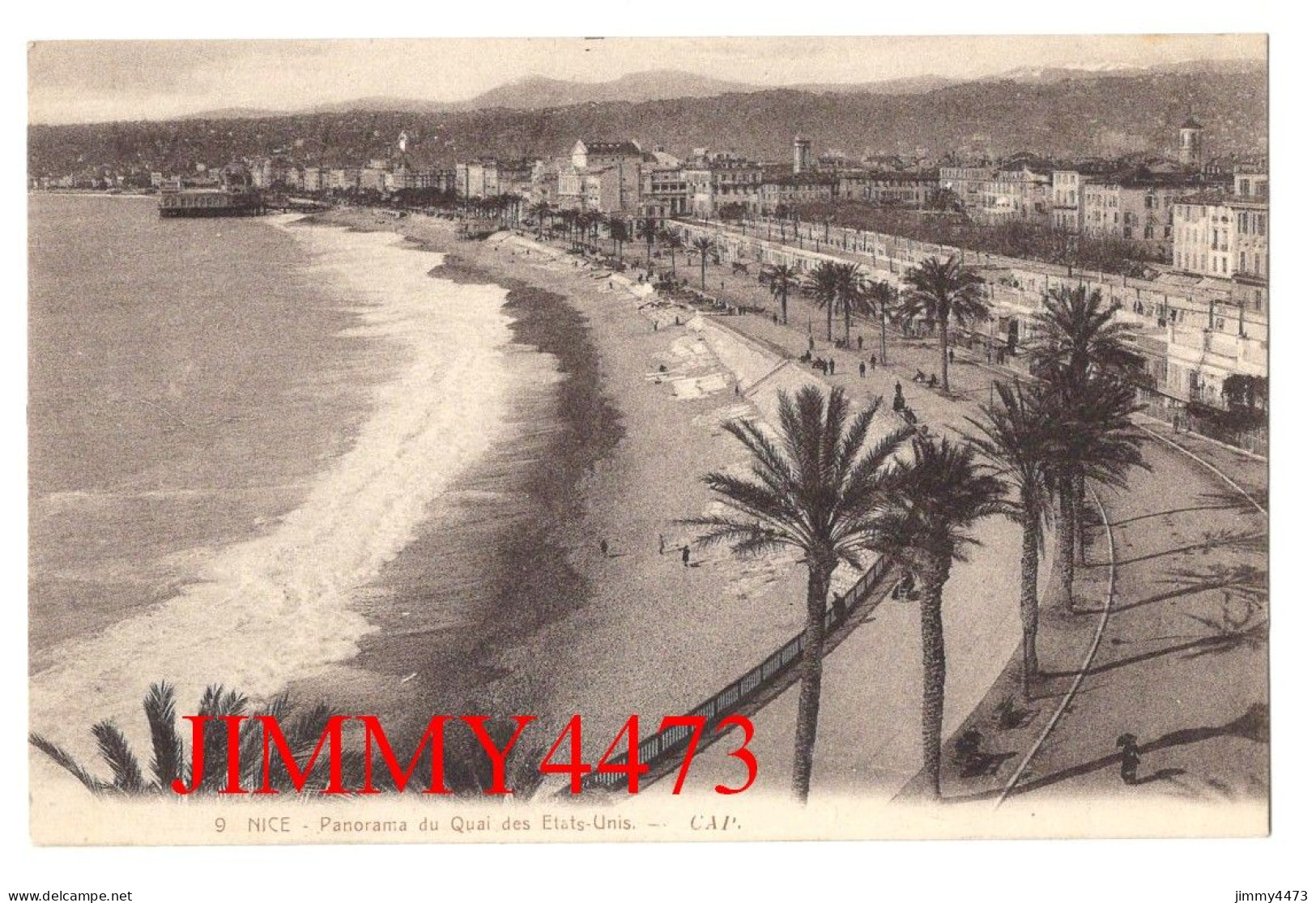 CPA - NICE En 1921 - Panorama Du Quai Des Etats-Unis - N° 9 - Edit. C A P - Szenen (Vieux-Nice)