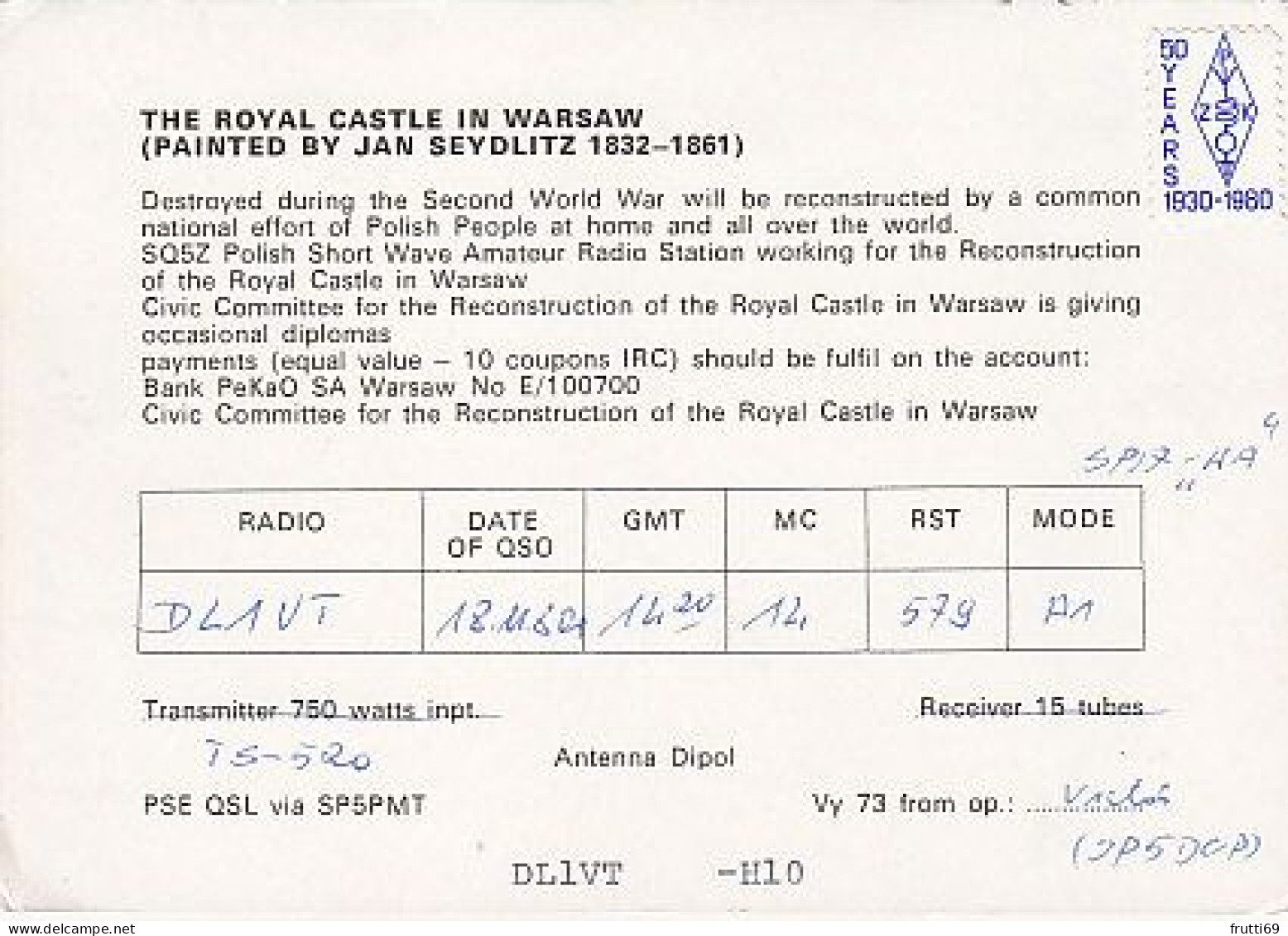 AK 210588 QSL - Poland - Amateurfunk