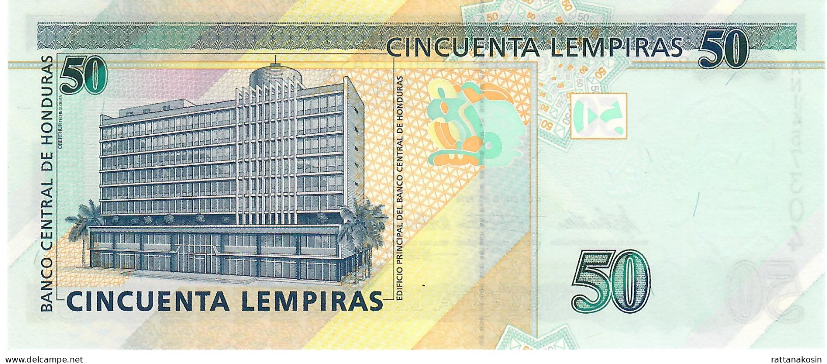 HONDURAS P94A 50 LEMPIRAS 2010 #AN  Signature 30    UNC. - Honduras