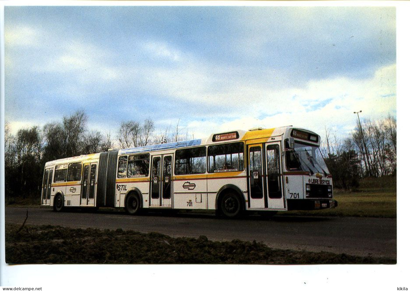 CPSM / CPM 10.5 X 15 Belgique LIEGE Autobus Articulé VAN HOOL  AG. 280  Ligne 48  Bus 401 Libre Service Photo F. Wikin - Lüttich