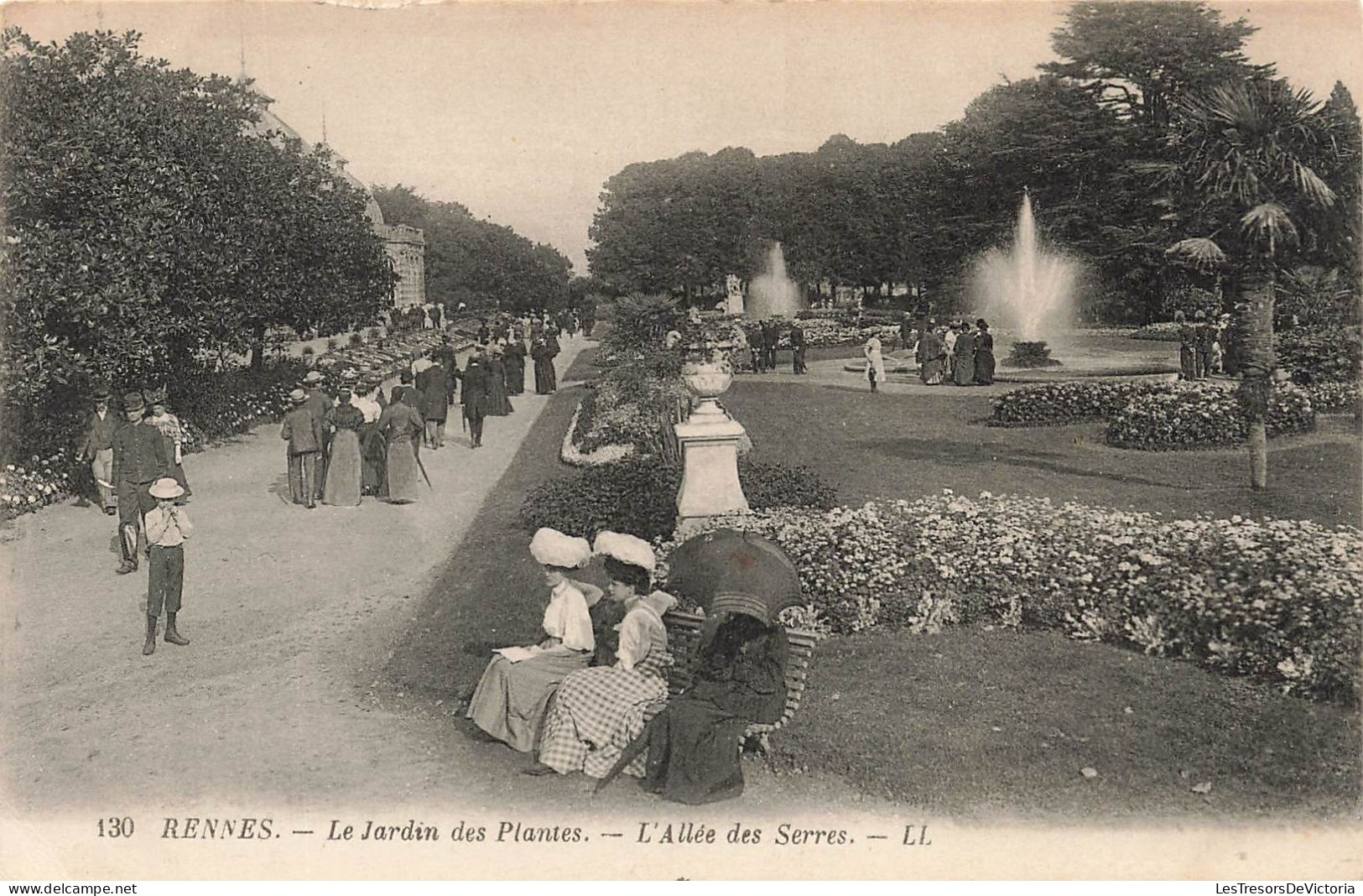 FRANCE - Rennes - Le Jardin Des Plantes - L'Allée Des Serres - Animé - Carte Postale Ancienne - Rennes