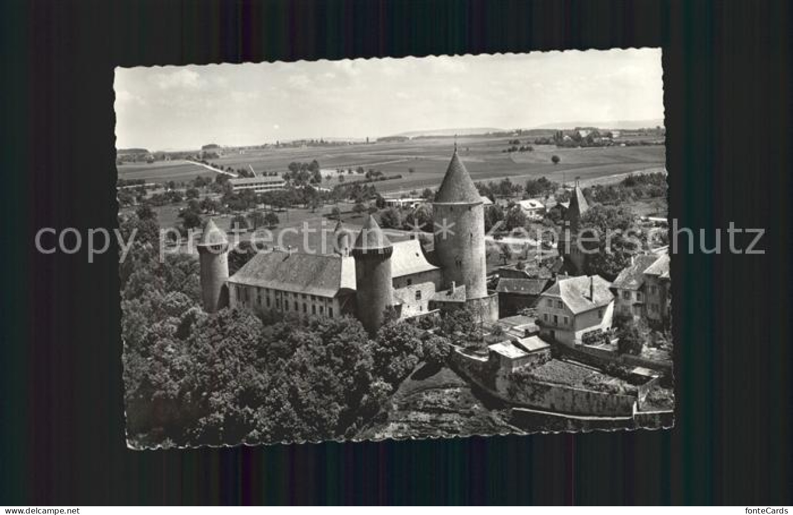 11646423 Estavayer-le-Lac Et Son Chateau Vue Aerienne Estavayer-le-Lac - Autres & Non Classés