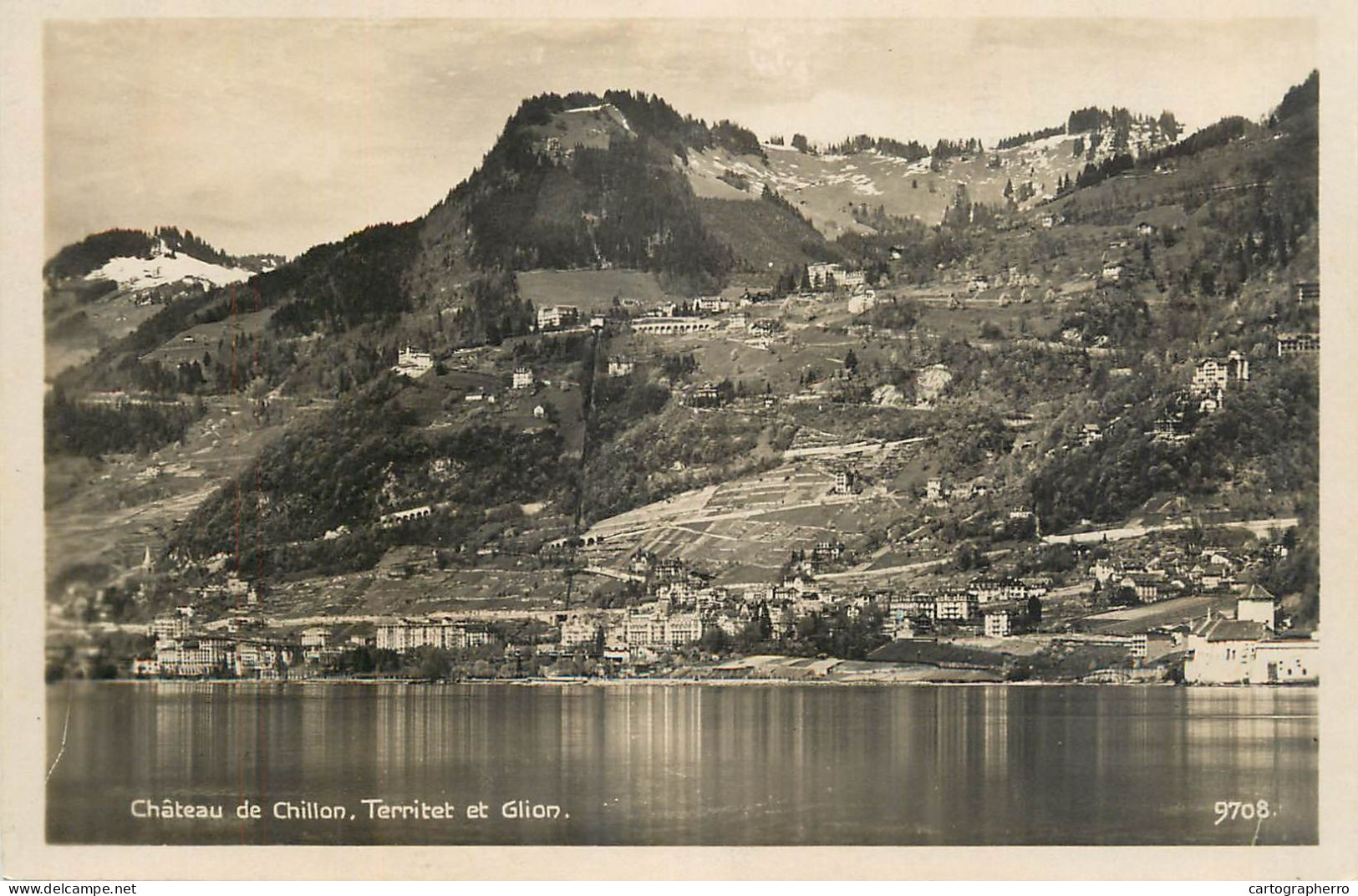 Switzerland Postcard Chateau De Chillon Territet Et Glion - Autres & Non Classés