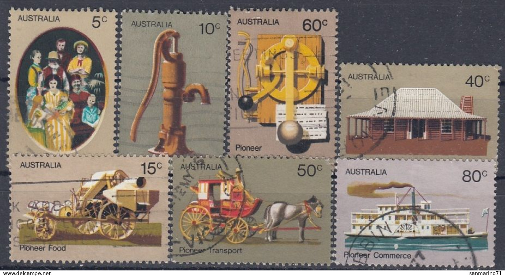 AUSTRALIA 504-510,used,falc Hinged - Non Classés