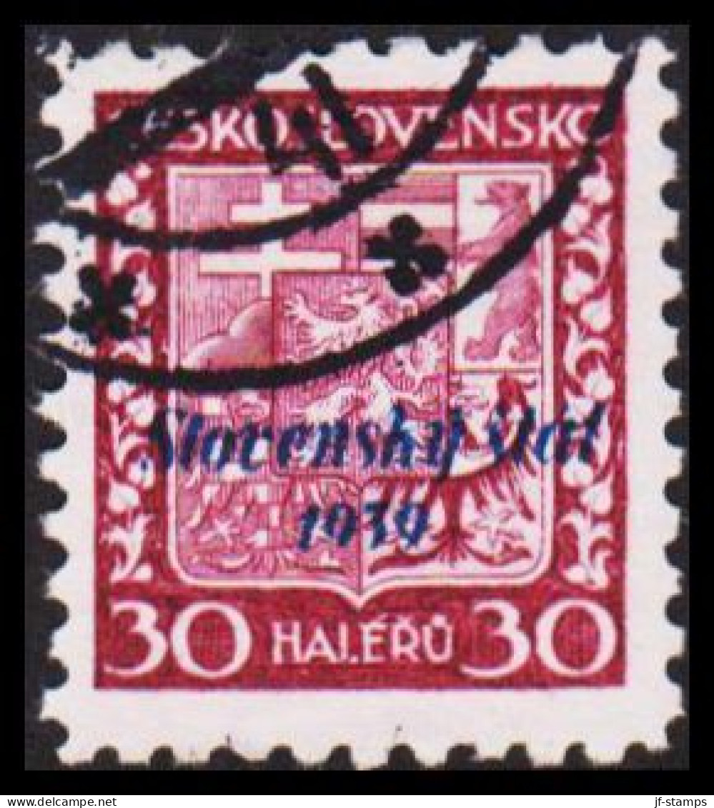 1939. SLOVENSKO 30 HALERU Overprinted Slovensky Stat 1939.  (Michel 6) - JF545941 - Oblitérés