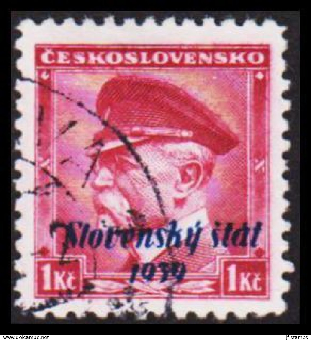 1939. SLOVENSKO 1 Kc Overprinted Slovensky Stat 1939.  (Michel 12) - JF545946 - Gebraucht