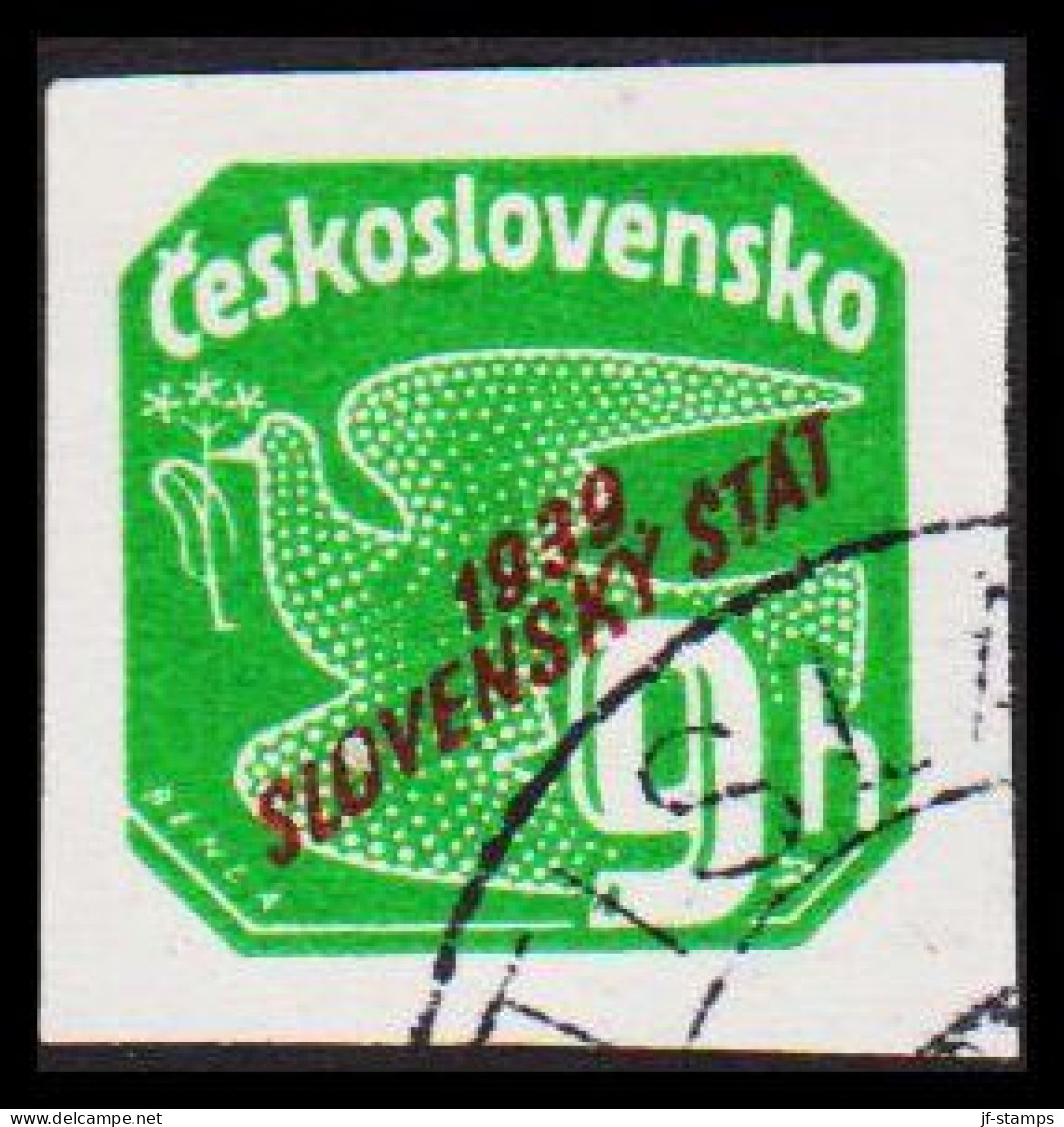 1939. SLOVENSKO 9 H Overprinted Slovenský štát  (Michel 29) - JF545951 - Oblitérés