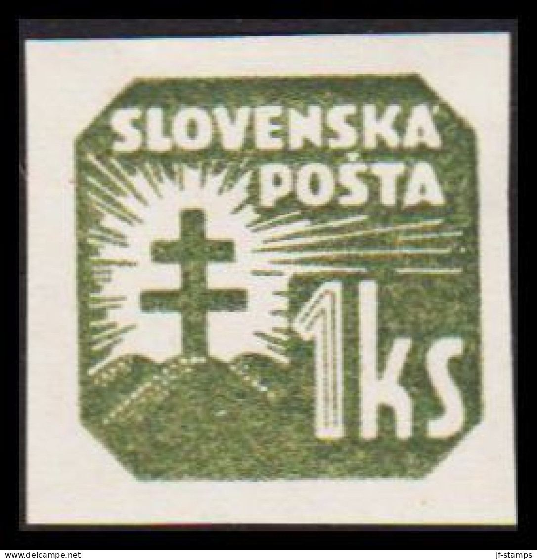1939. SLOVENSKO 1 Ks Newspaper Stamp, Hinged.  (Michel 65) - JF545961 - Unused Stamps