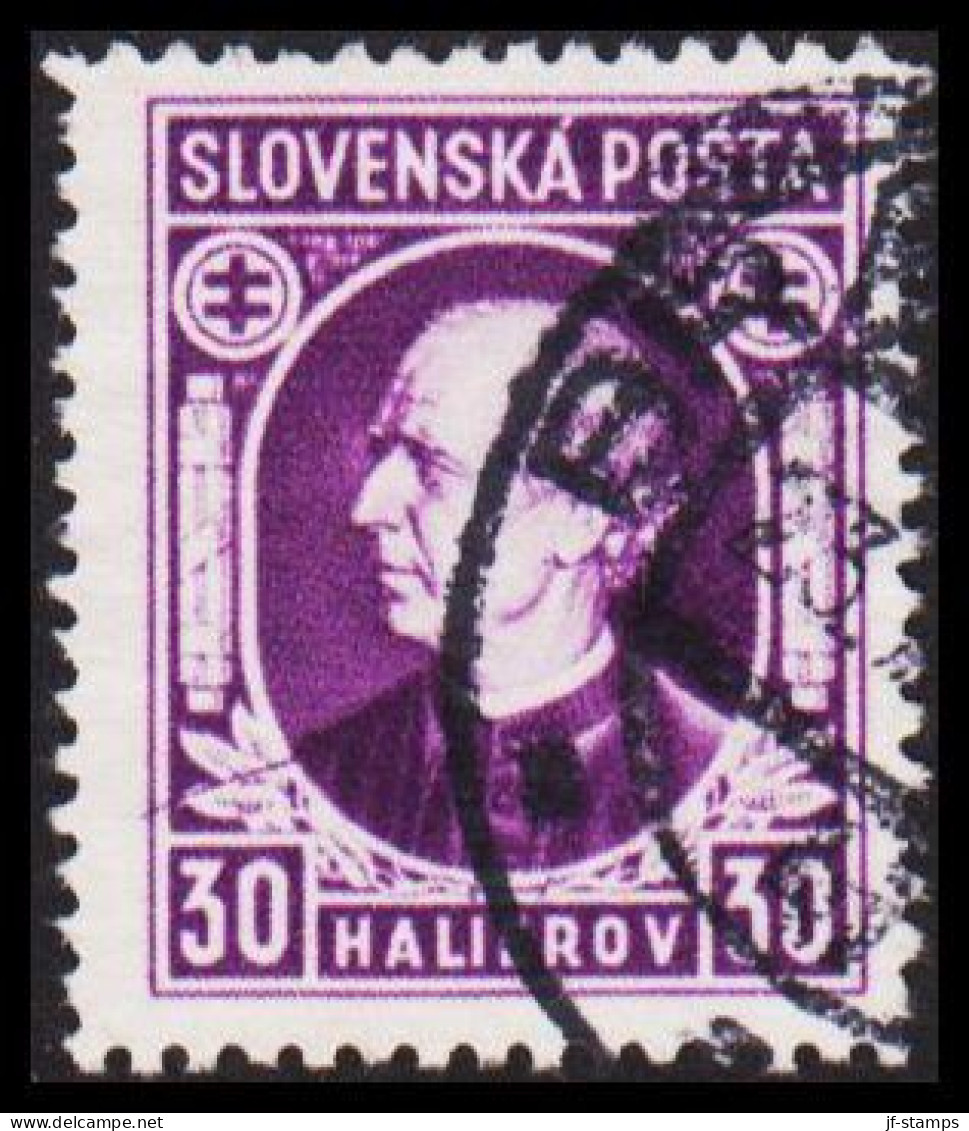 1939. SLOVENSKO Andrej Hlinka 30 HALIEROV Perf 12½. (Michel 38) - JF545966 - Oblitérés