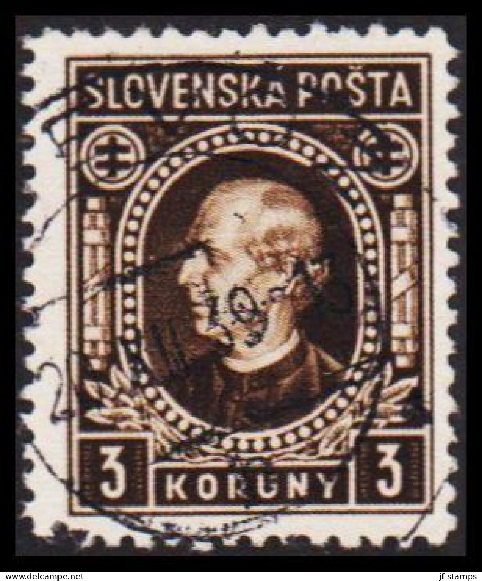 1939. SLOVENSKO Andrej Hlinka 3 K Perf 12½. (Michel 42) - JF545970 - Usados