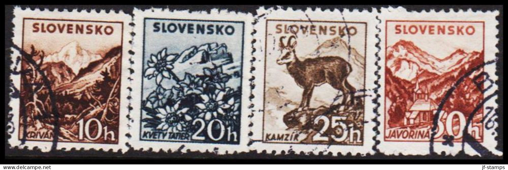 1940. SLOVENSKO Landscapes 4 Stamps.  (Michel 72-75) - JF545982 - Oblitérés