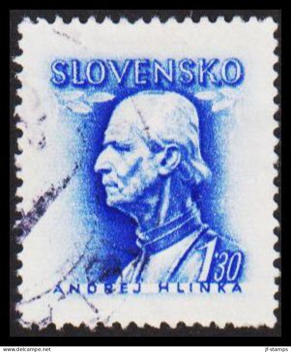 1943. SLOVENSKO Andrej Hlinka 1,30 Ks. (Michel 111) - JF545990 - Oblitérés