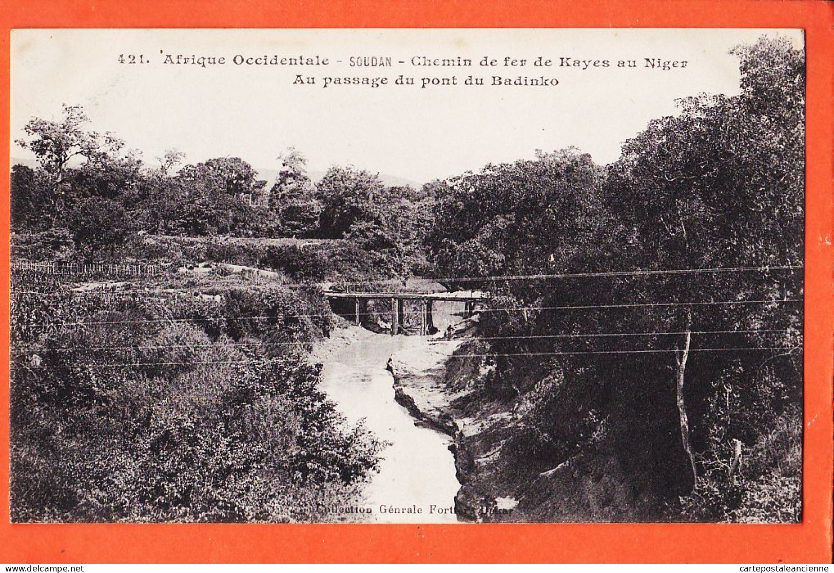 32992 / ⭐ Passage Pont Du BADINKO Soudan (•◡•) Chemin De Fer KAYES Au NIGER 1905s ◉ FORTIER Dakar 421 A.O.F - Sudán