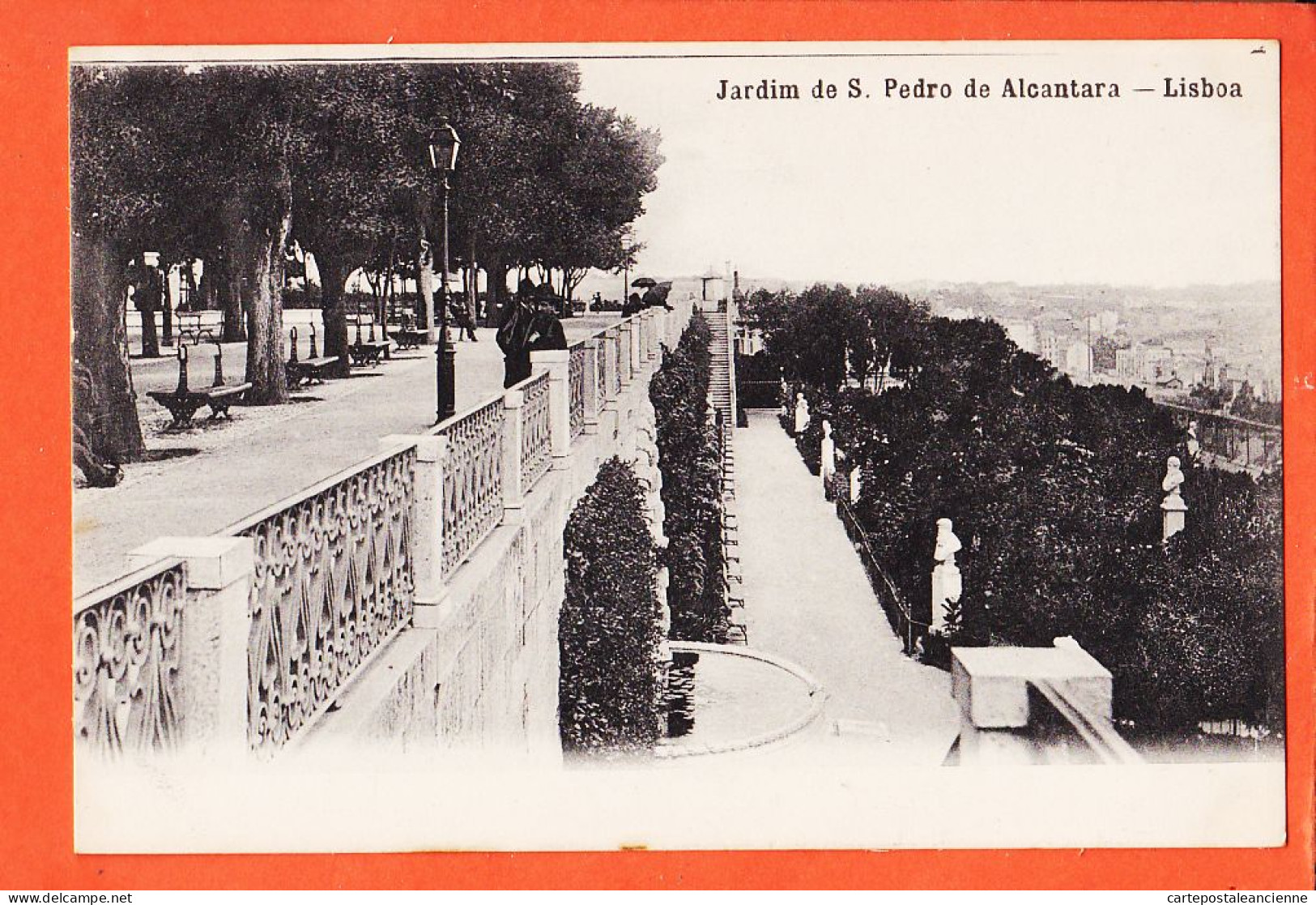 32956 / ⭐ LISBOA Lisbonne (•◡•) Jardim S.PEDRO De ALCANTARA 1910s ◉ Ediçao Costa 295 R Do OURO 1066 - Lisboa