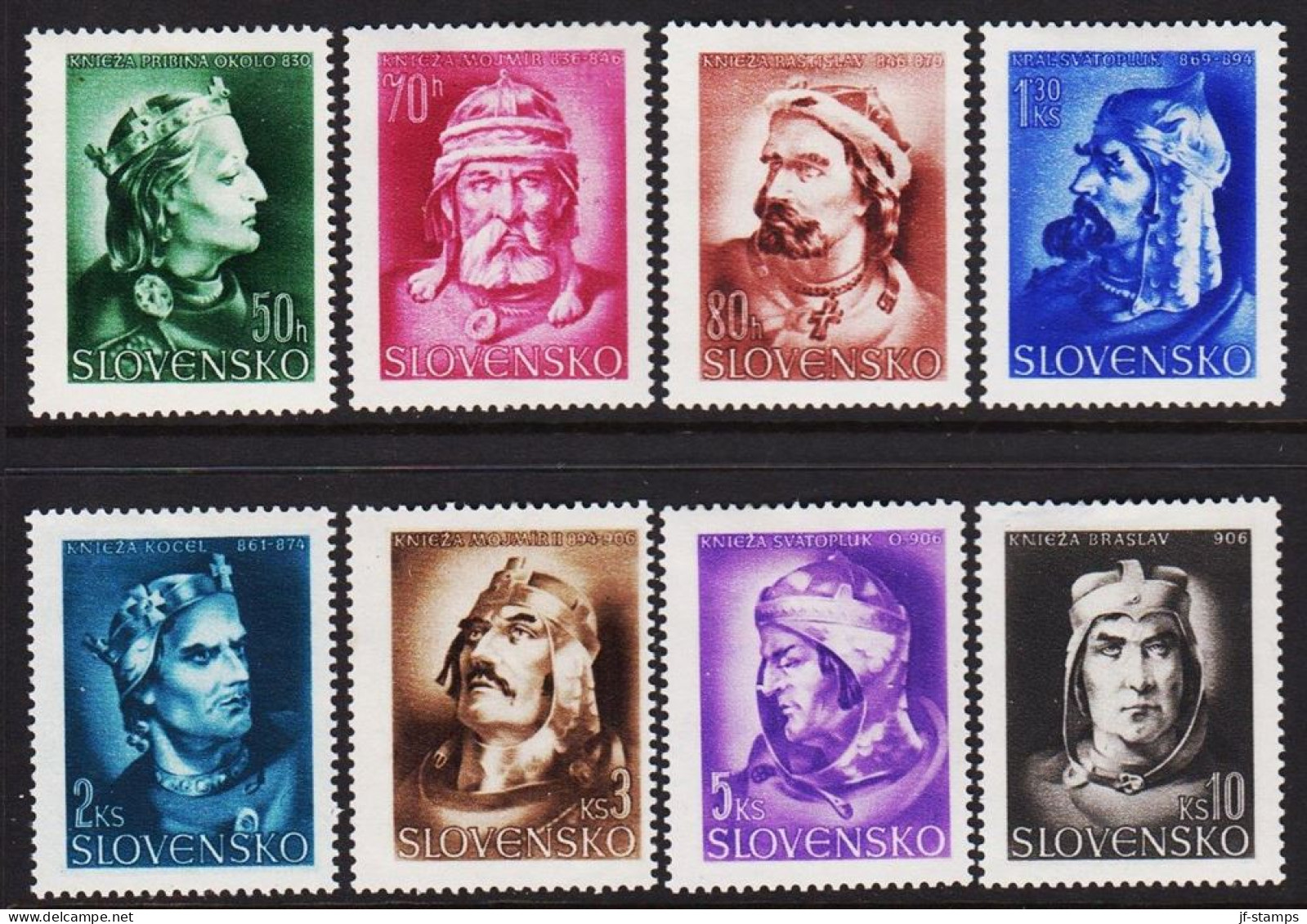 1944. SLOVENSKO Independence Complete Set Hinged.  (Michel 134-141) - JF546003 - Nuevos