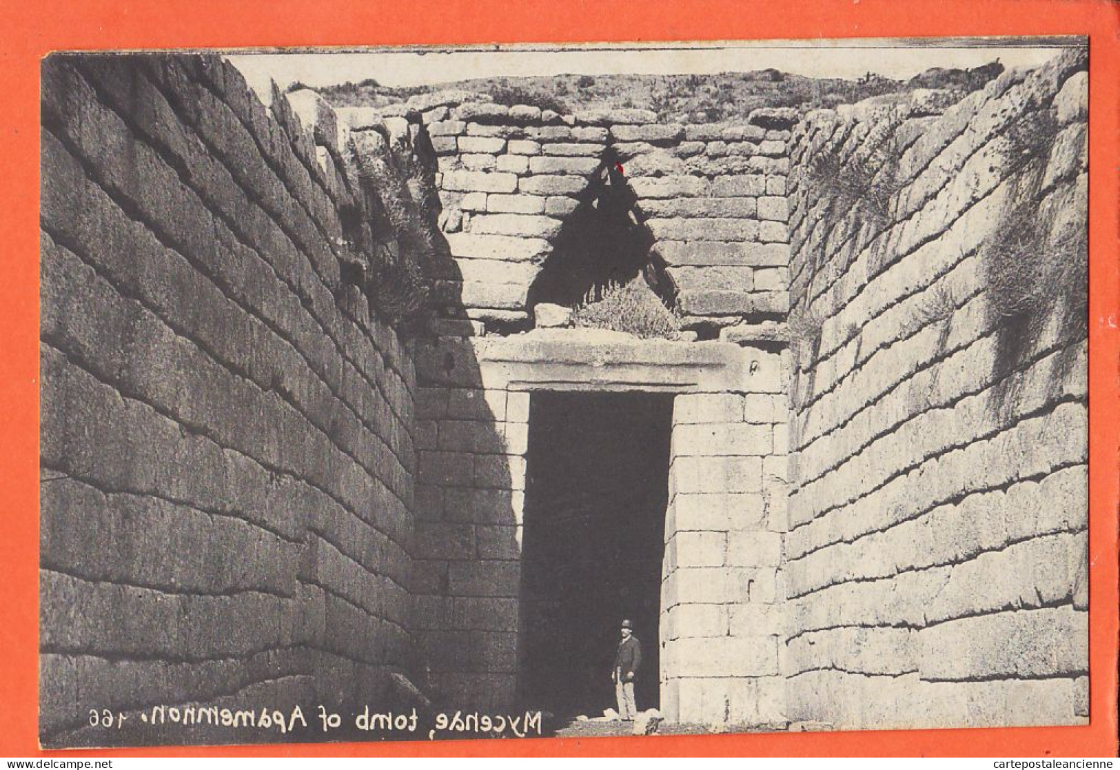 32876 / ♥️ Imprimée Inversée (•◡•) MYCENAE Grece Tomb Of AGAMEMNON MYCENES Tombeau Μυκῆναι 1915s ◉ Bromure England C°  - Grèce