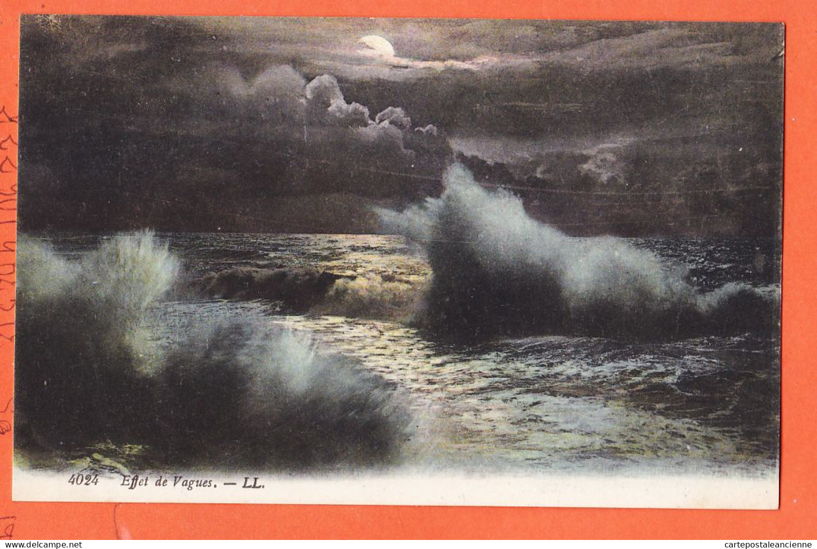 32816 / ⭐  (•◡•) Effet De Vagues Clair De Lune 1910s ◉ LEVY LL-4024 - Halt Gegen Das Licht/Durchscheink.