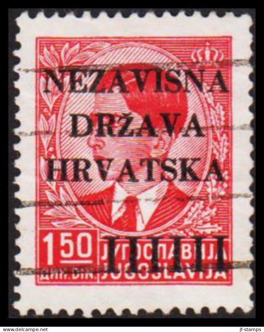 1941. HRVATSKA NEZAVISNA DRZAVA HRVATSKA Overprint On 1,50 DIN. (Michel 3) - JF546024 - Croatie