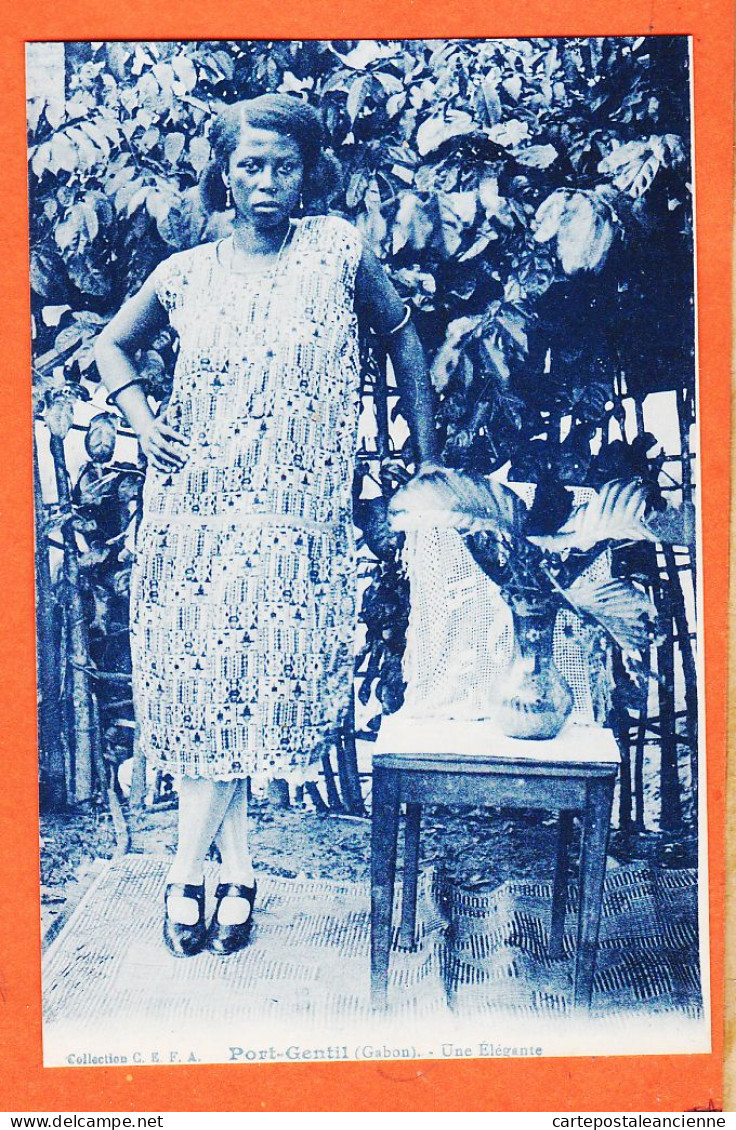 32760 ⭐ Ethnic PORT-GENTIL (•◡•) Gabon ◉ Une Jeune Femme Elegante Gabonaise 1920s ◉ Collection C.E.F.A CEFA  - Gabun