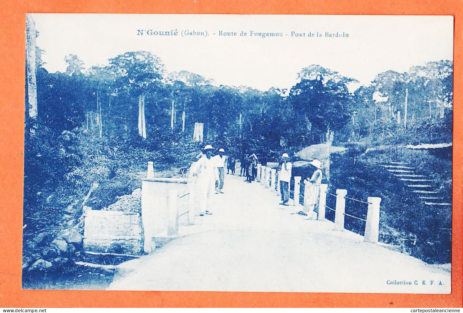 32763 / ⭐ N'GOUNIE (•◡•) Gabon ◉ Route De FOUGAMOU Pont De La BARDOLE 1920s ◉ C.E.F.A CEFA - Gabon