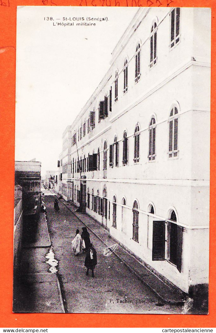 32720 / ♥️ Peu Commun (•◡•) SAINT-LOUIS Senegal St ◉ Hopital Militaire Façade Côté Rue 1910s ♥️ Photo TACHER 138 - Senegal