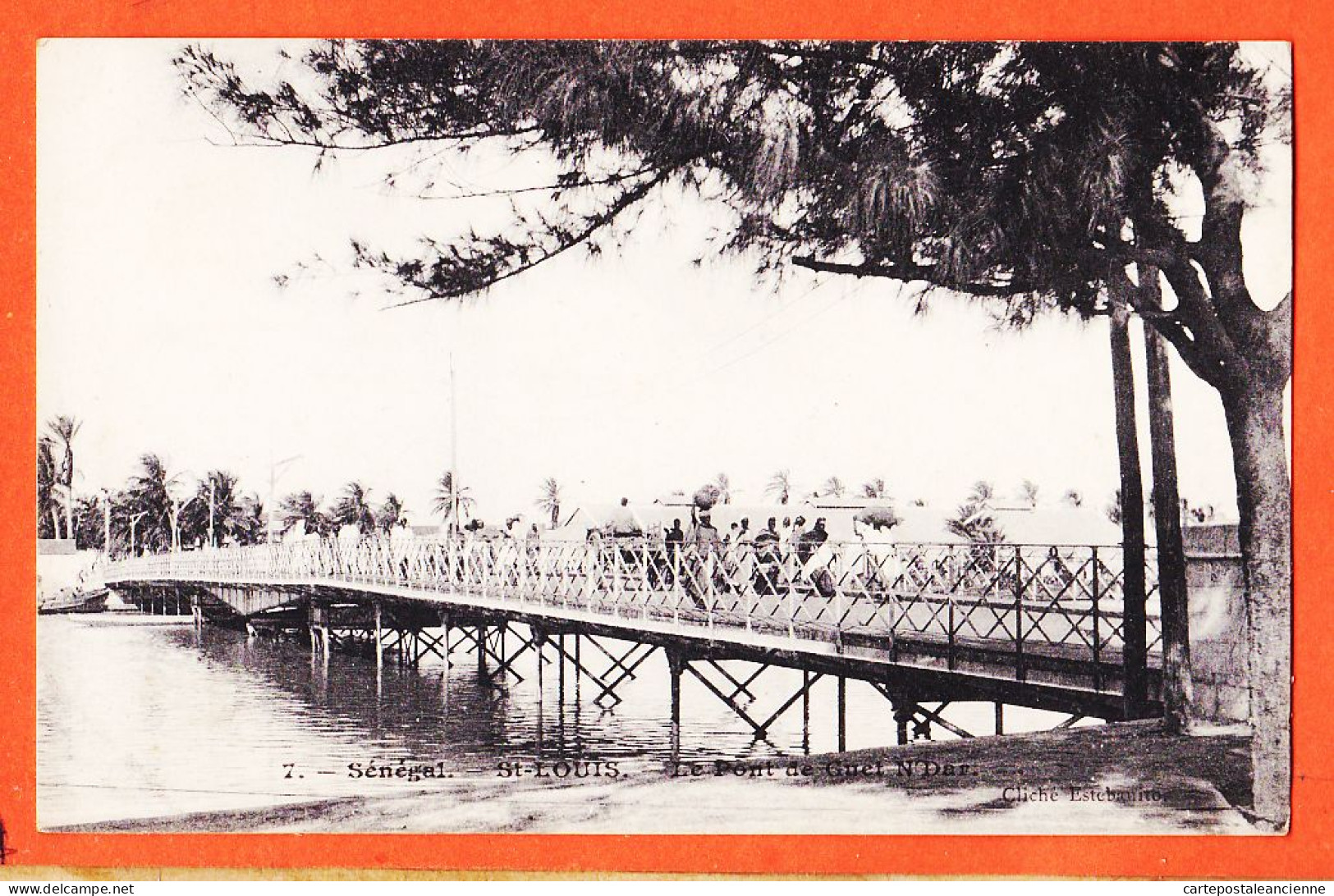 32725 / ⭐ Cliché ESTEBANITO N° 7  (•◡•) SAINT-LOUIS Senegal ◉ Pont De Guet N'DAR 1910s St ◉ Afrique Occidentale - Senegal