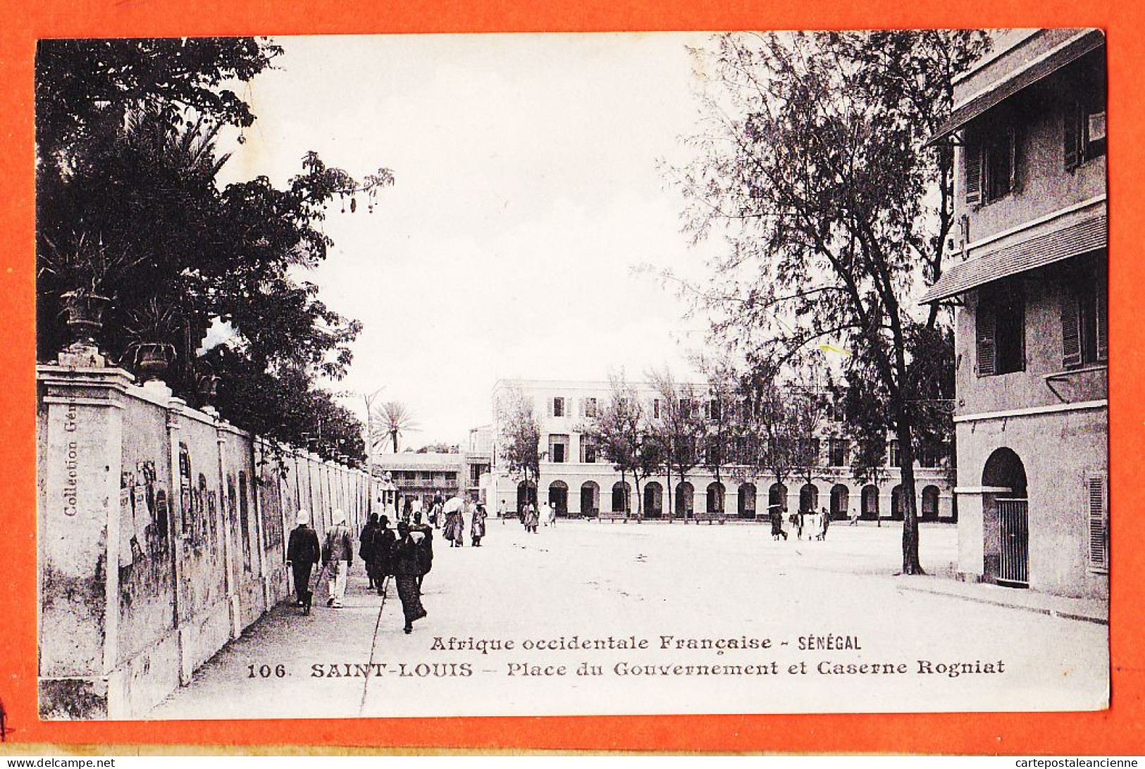 32721 / ⭐ (•◡•) SAINT-LOUIS Senegal St ◉ Place Du Gouvernement Caserne ROGNIAT 1910s ◉ Collection FORTIER 106 - Senegal