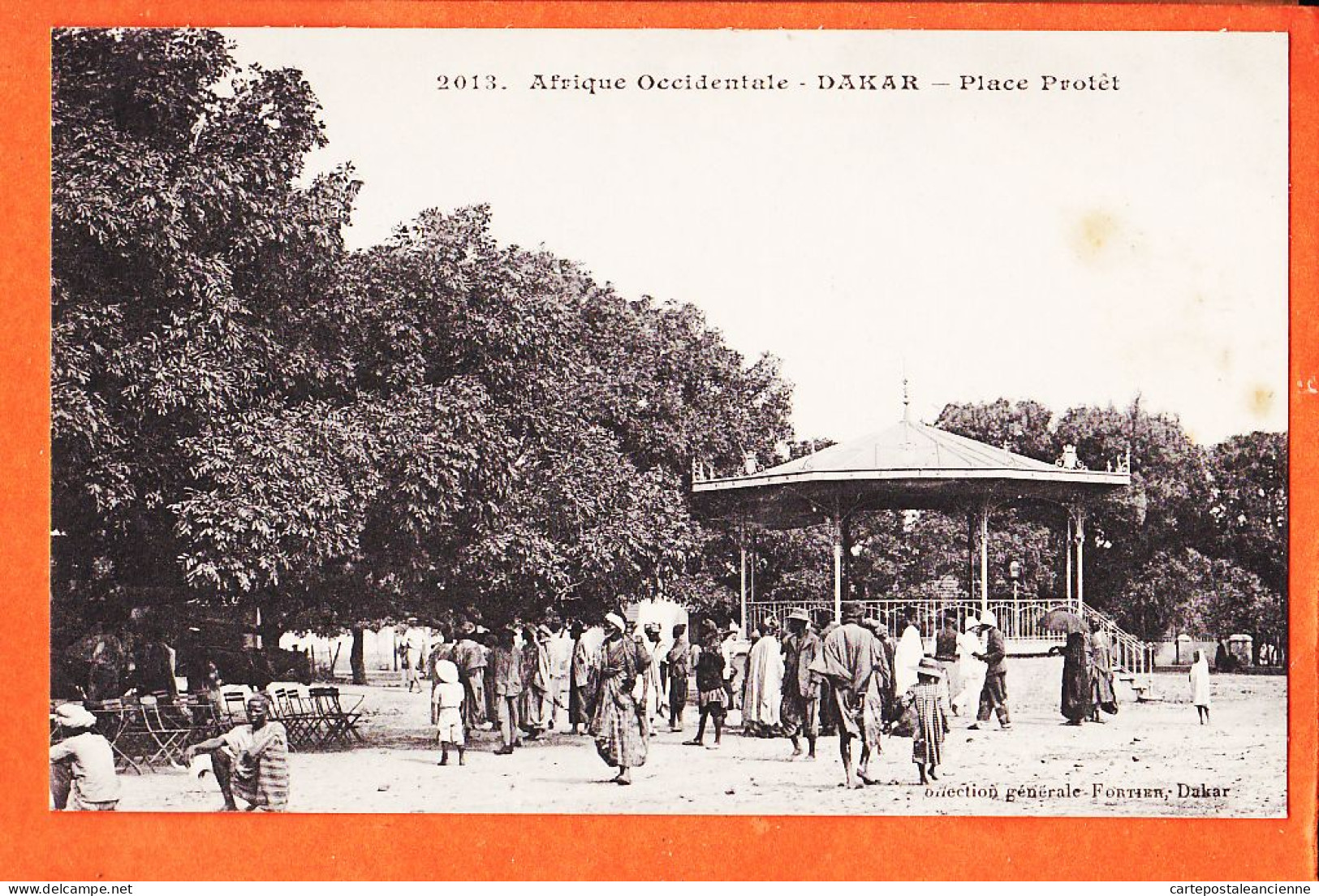 32710 / ⭐ (•◡•) DAKAR Senegal ◉ Kiosque Musique Place PROTET 1910s ♥️ Collection FORTIER 2013 Afrique Occidentale - Sénégal
