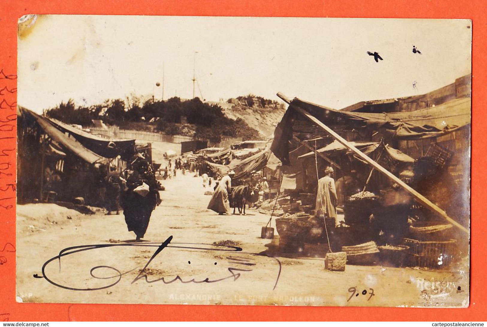 32701 / ♥️ (•◡•) Carte-Photo-Bromure REISER ⭐ Egypte ALEXANDRIE ⭐ Fort NAPOLEON 1907 à Gabrielle JEST Bois-Colombes - Alejandría