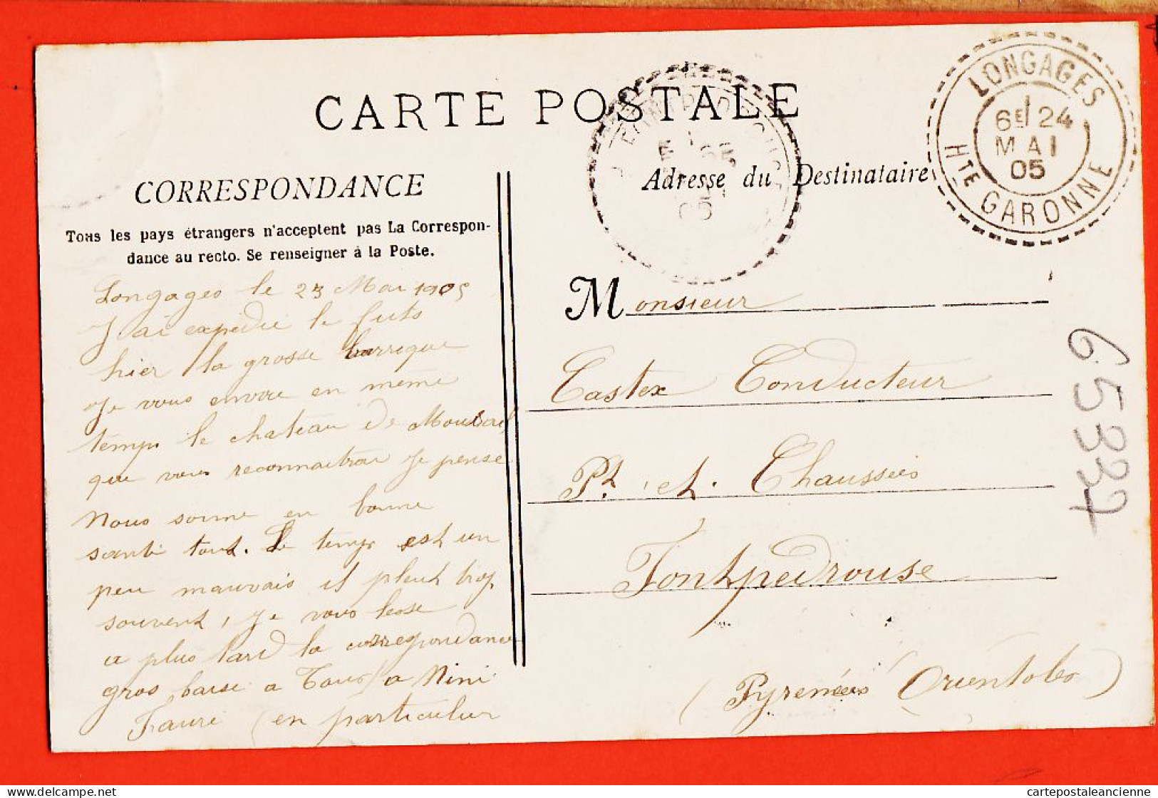 32669 / ♥️ (•◡•) Introuvable ! Haute-Garonne Chateau CASTEL-MAUREAU 1905 à CASTEX Fontpedrouse-DESPIERRE Photo LAHITERE - Other & Unclassified