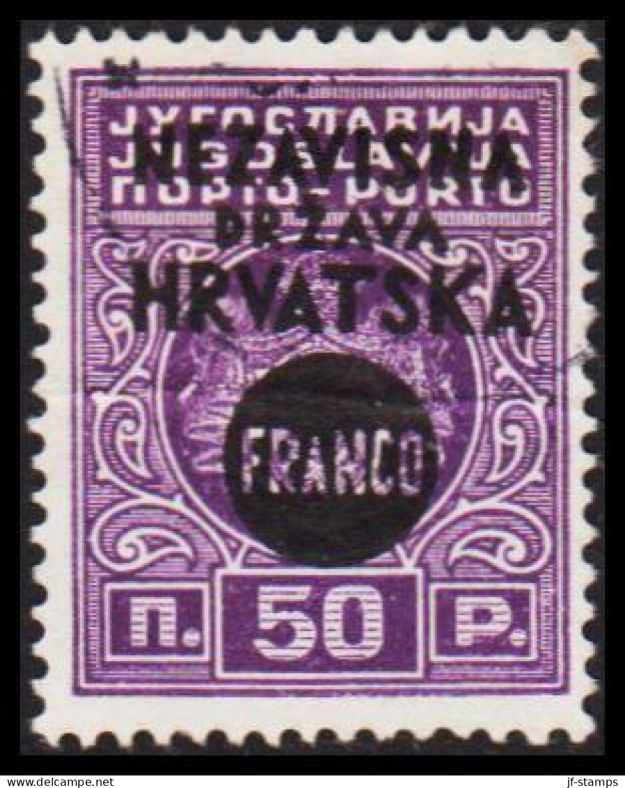 1941. HRVATSKA NEZAVISNA DRZAVA HRVATSKA FRANCO Overprint On 50 P. (Michel 43) - JF546033 - Croatia