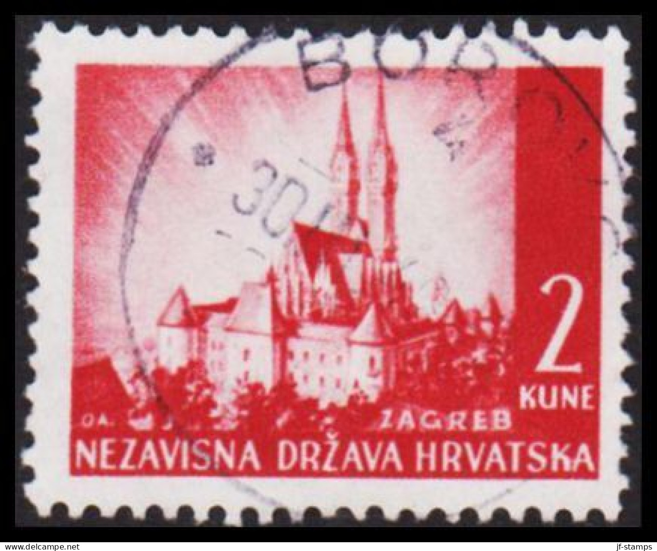 1941-1942. HRVATSKA Landscapes 2 KUNE.  (Michel 52) - JF546046 - Croatie