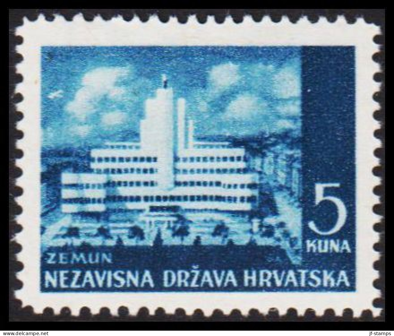 1941-1942. HRVATSKA Landscapes 5 KUNA. Hinged. (Michel 56) - JF546050 - Kroatien