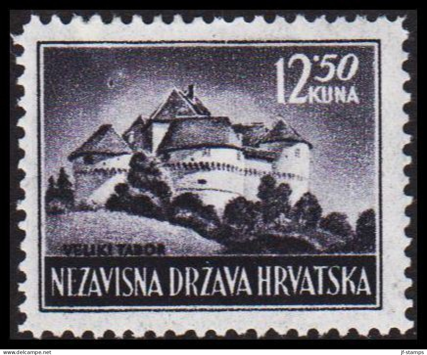 1943-1944. HRVATSKA Landscapes 12,50 KUNA. Hinged. (Michel 99) - JF546058 - Kroatien