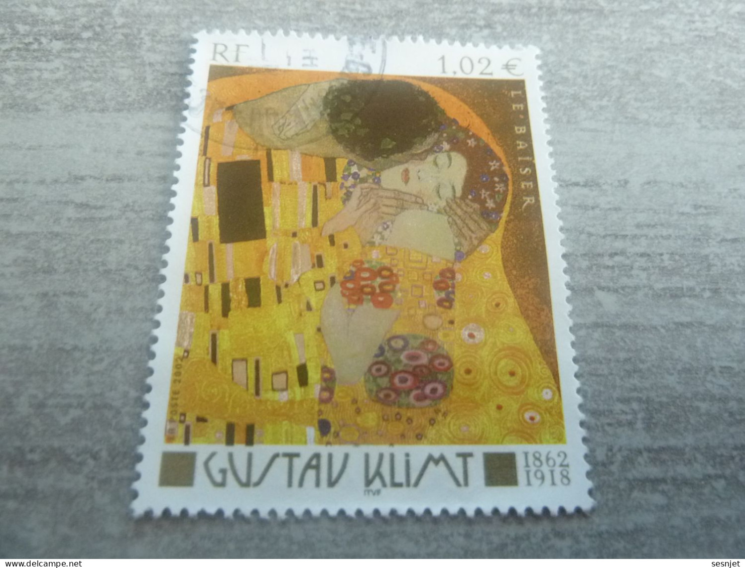 Gustav Klimt (1862-1918) - Le Baiser - 1.02 € - Yt 3461 - Multicolore - Oblitéré - Année 2002 - - Gebraucht